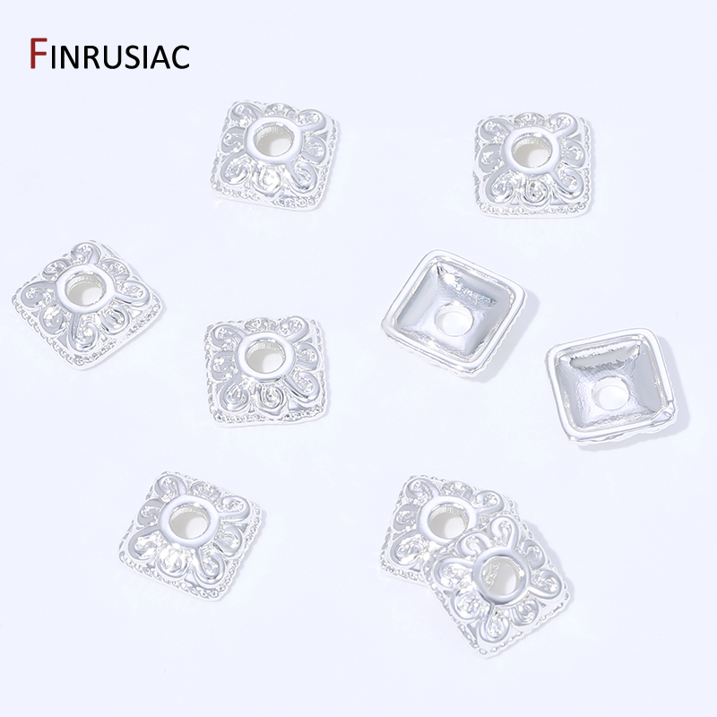 Tampas de Contas Quadradas em  - Bead Cap Flower avaliação e preço
