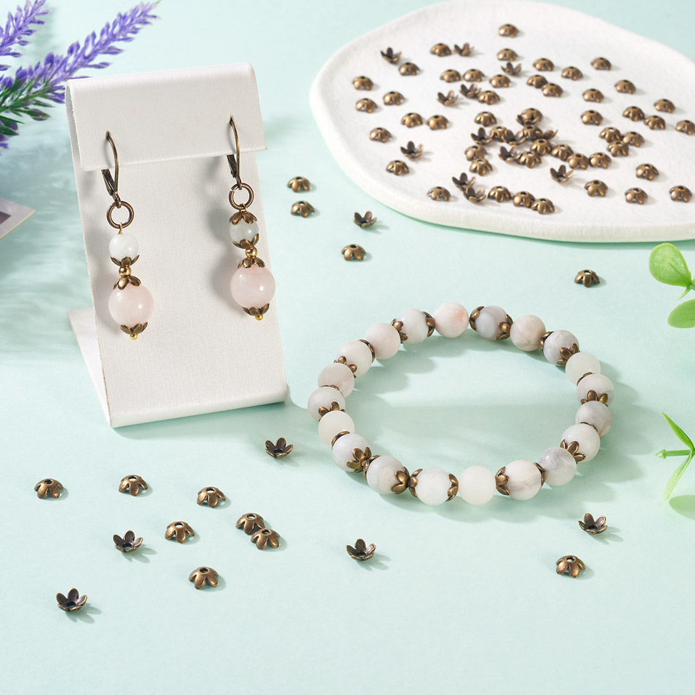 200 peças de contas de flor em - Bead Cap Flower avaliação e preço
