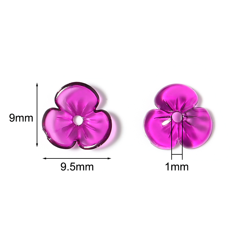 20 pçs/lote transparente resin - Bead Cap Flower avaliação e preço