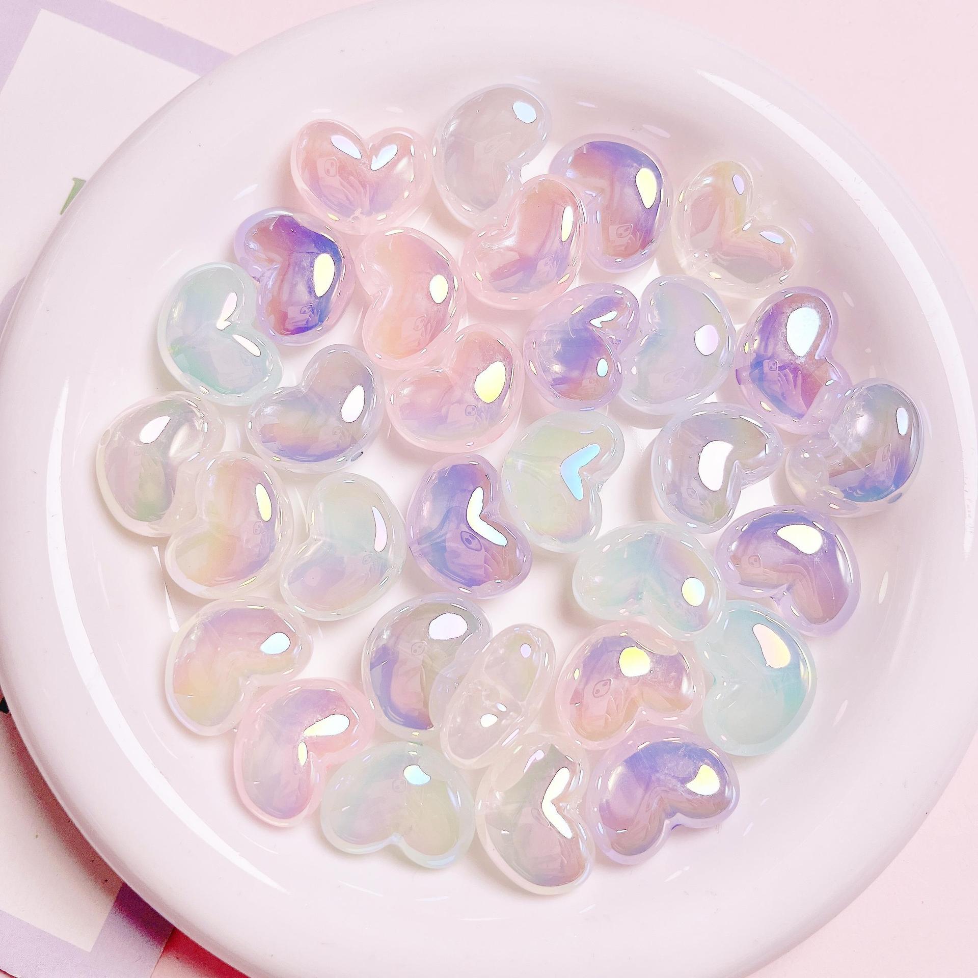 10 pçs coração transparente gl - Jewelry Making Ideas With Beads avaliação e preço