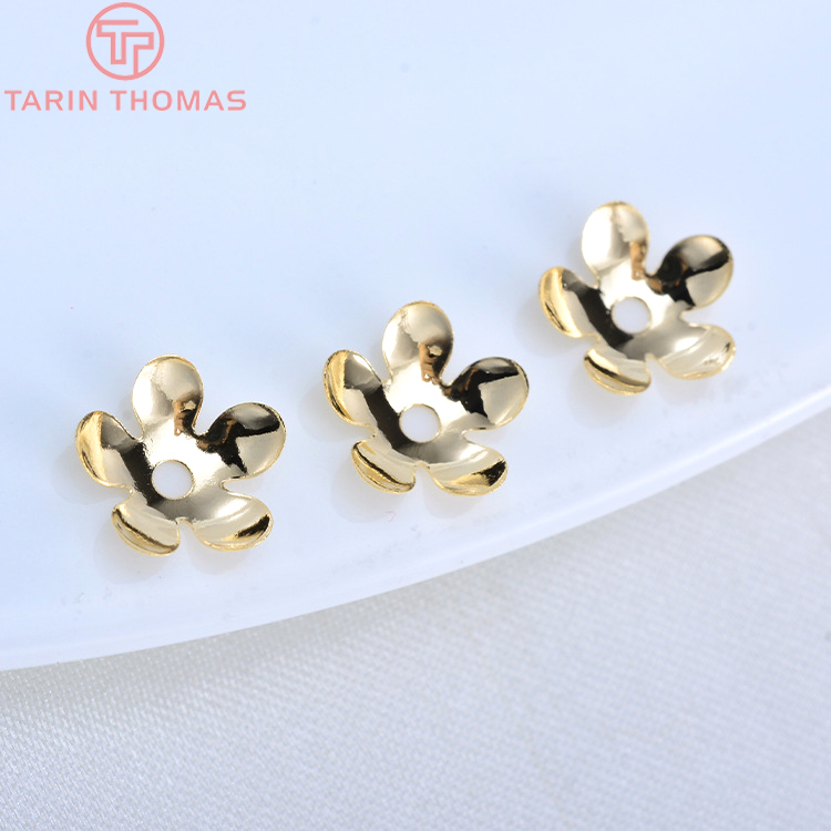 (3176) 20 peças 8.5mm 24k cor  - Bead Cap Flower avaliação e preço