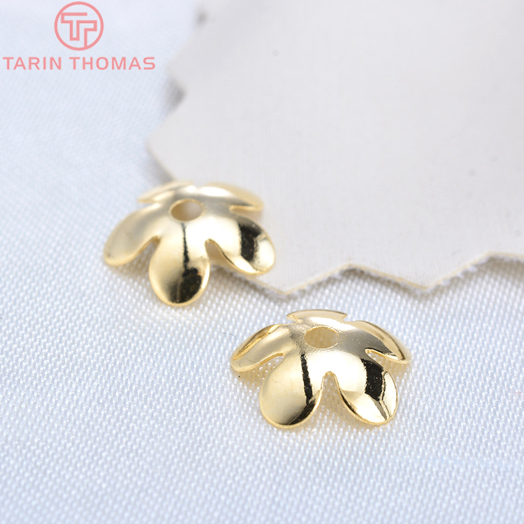 (3176) 20 peças 8.5mm 24k cor  - Bead Cap Flower avaliação e preço