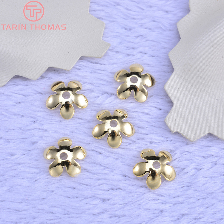(3176) 20 peças 8.5mm 24k cor  - Bead Cap Flower avaliação e preço