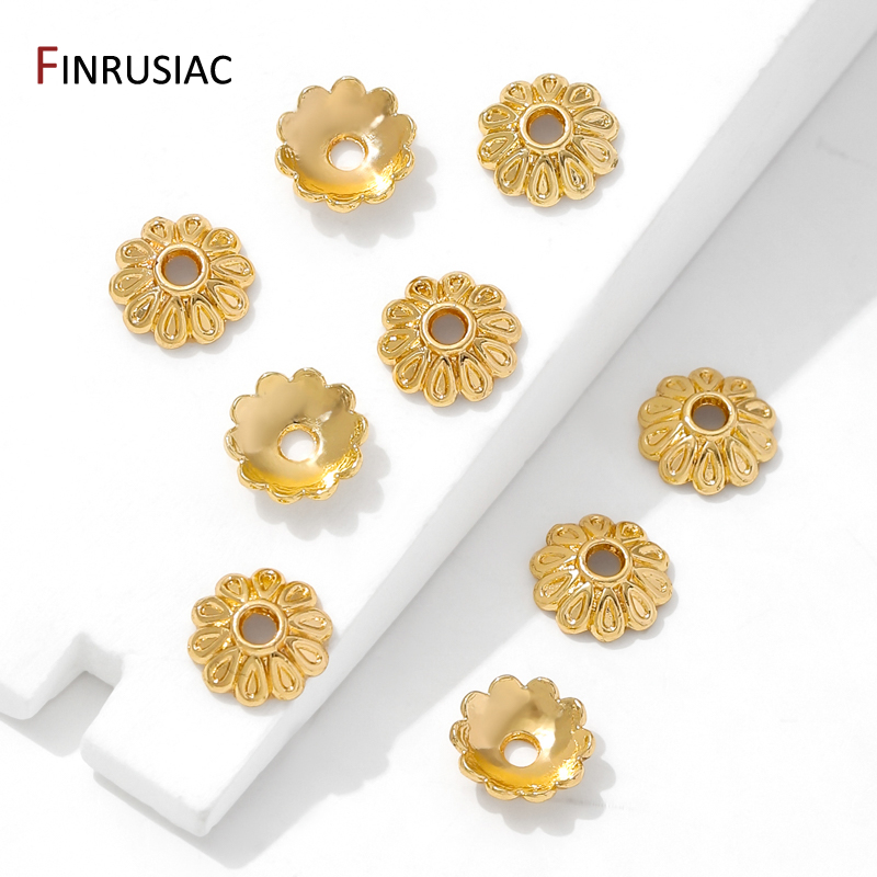 Tampas redondas de contas de f - Bead Cap Flower avaliação e preço