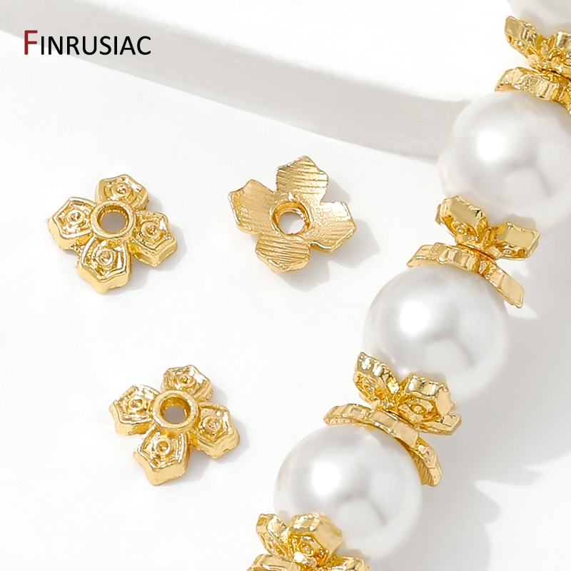 Tampas redondas de contas de f - Bead Cap Flower avaliação e preço