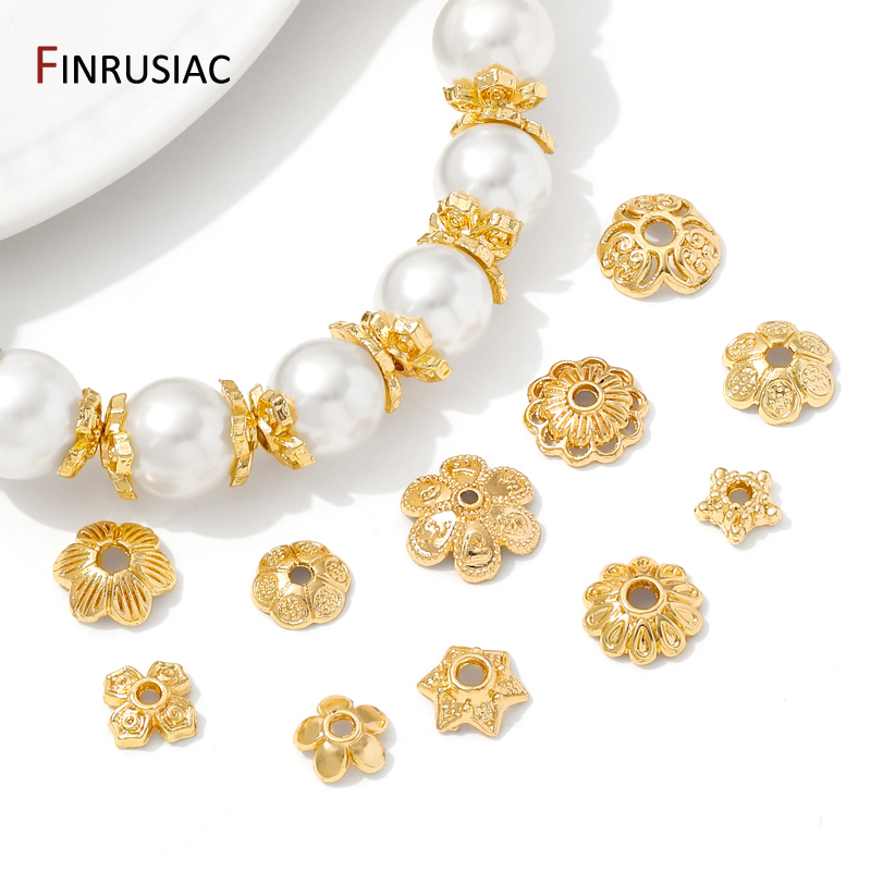 Tampas redondas de contas de f - Bead Cap Flower avaliação e preço
